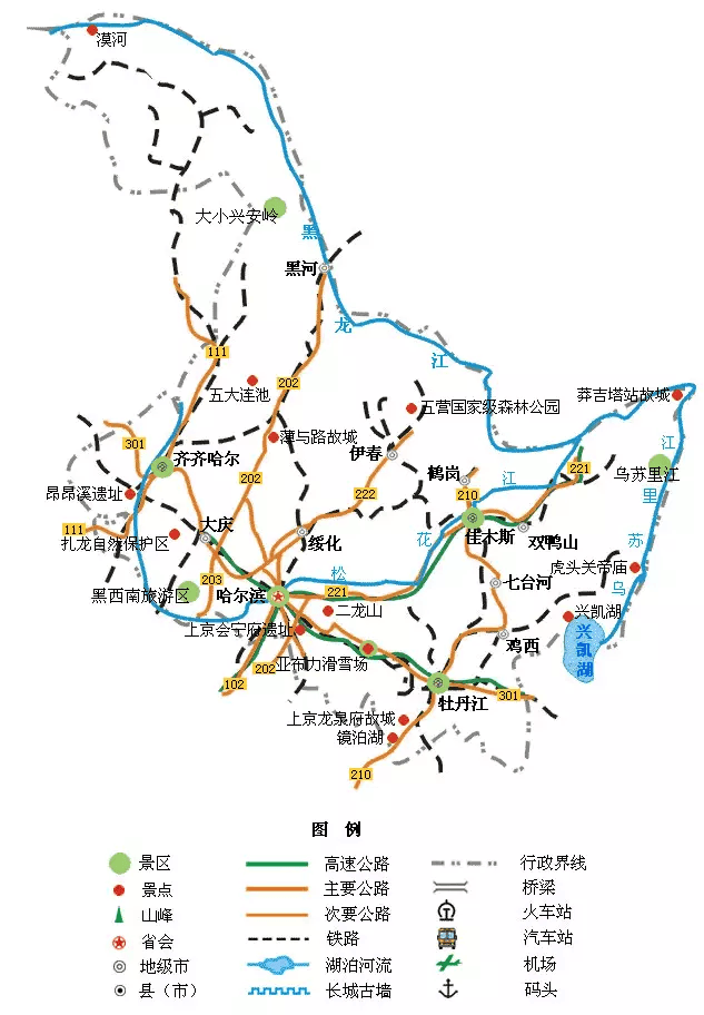 全国旅游地图精简版图片