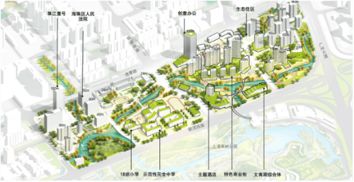 中山大学附属创新谷学校地块位于海珠区中大国际创新生态谷,广州大道