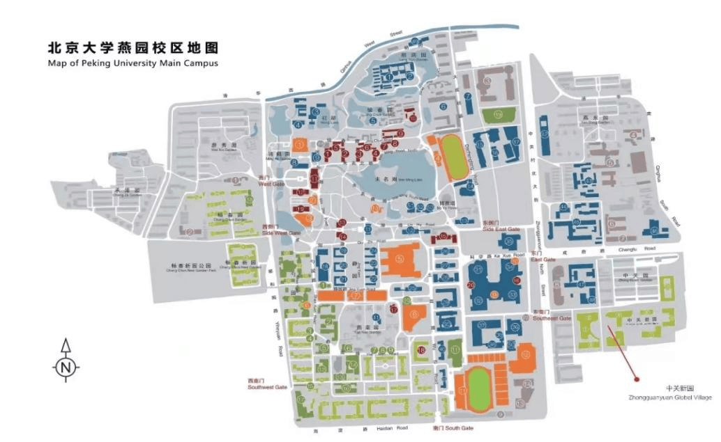 交换。（具体游戏规则和打卡点位会提前告知哦~）03定向地图——北大校内