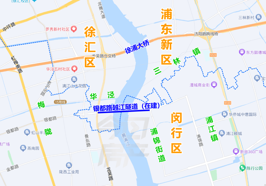 上海浦江地图图片