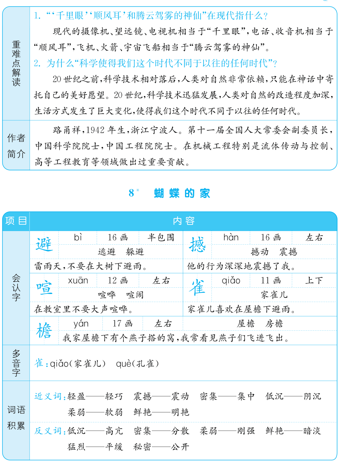 必背知识手册 | 4年级语文上册:第二单元(生字偏旁,组词,造句 辨字