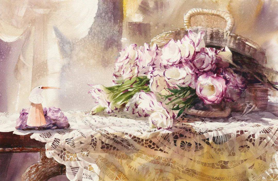 一位外国水彩画家,居然画出了中国水墨的绝美意境,这光影简直美爆!