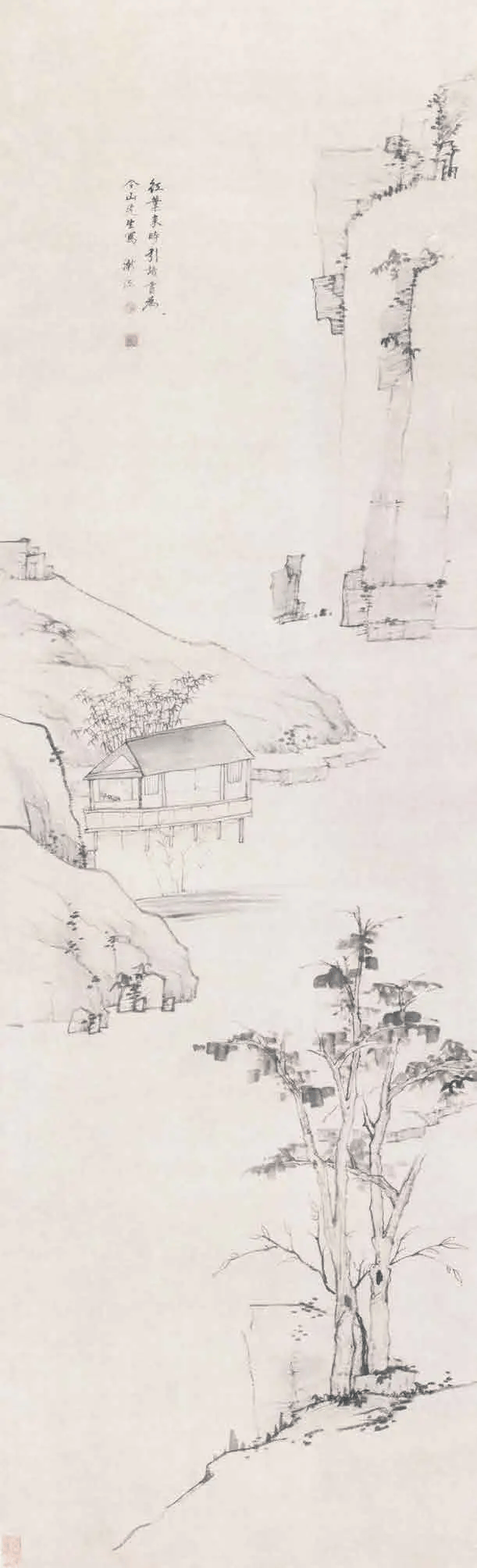 渐江山水:寂静空幽_黄山_倪瓒_画面