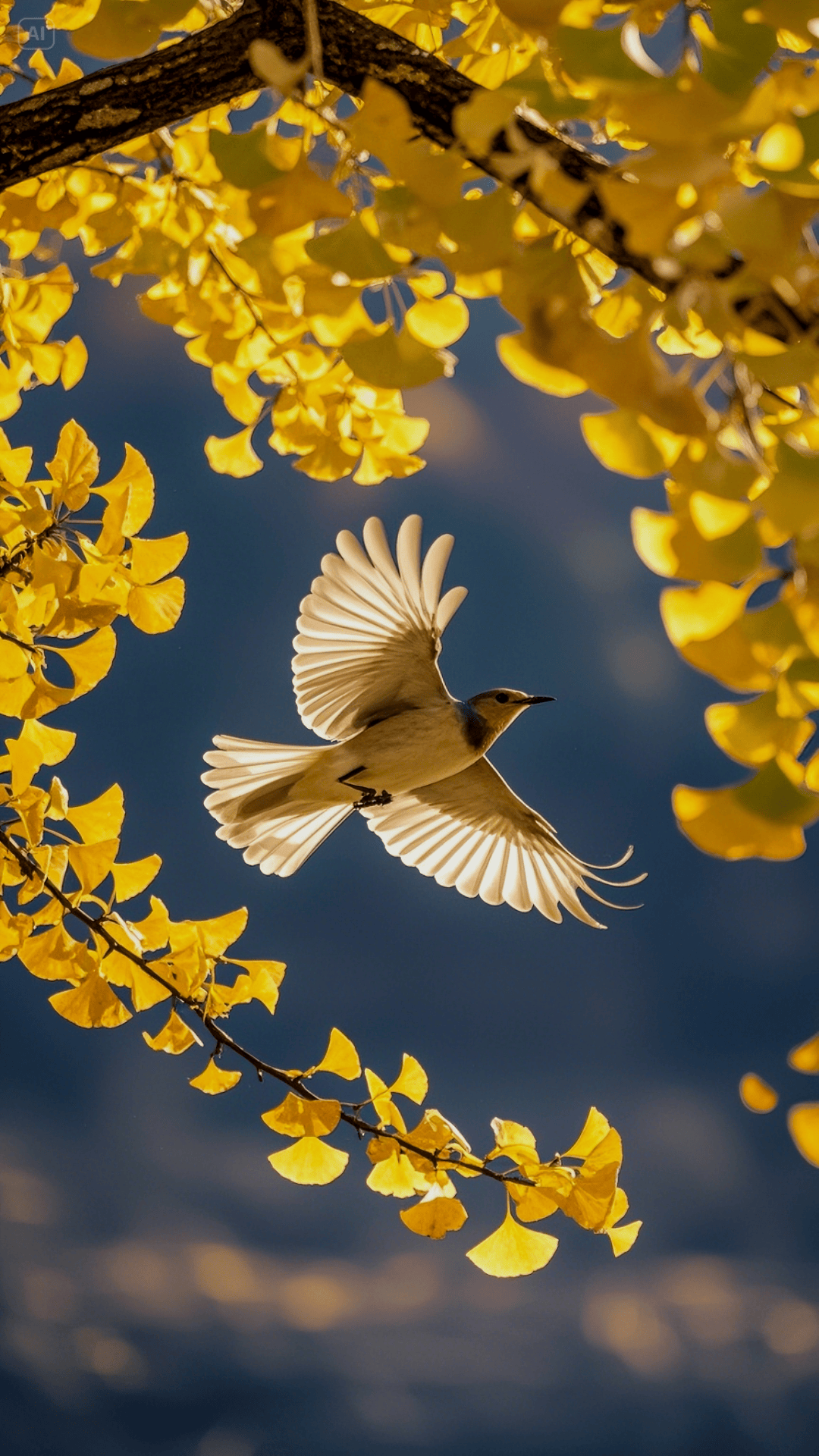 秋叶漫舞,飞鸟掠影