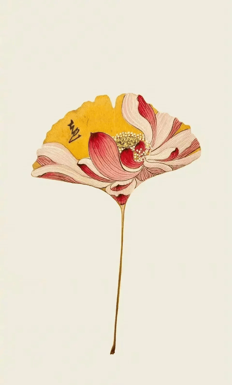 银杏叶上的书画,美极了!