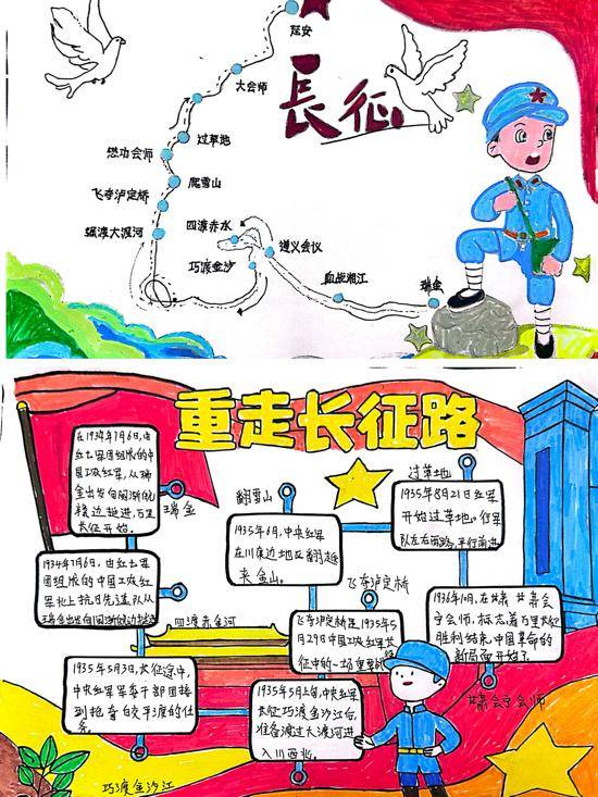 小学生长征手抄报内容图片