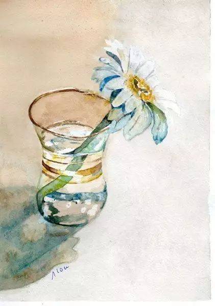 水彩玻璃器皿,寥寥几笔就是不一样的味道