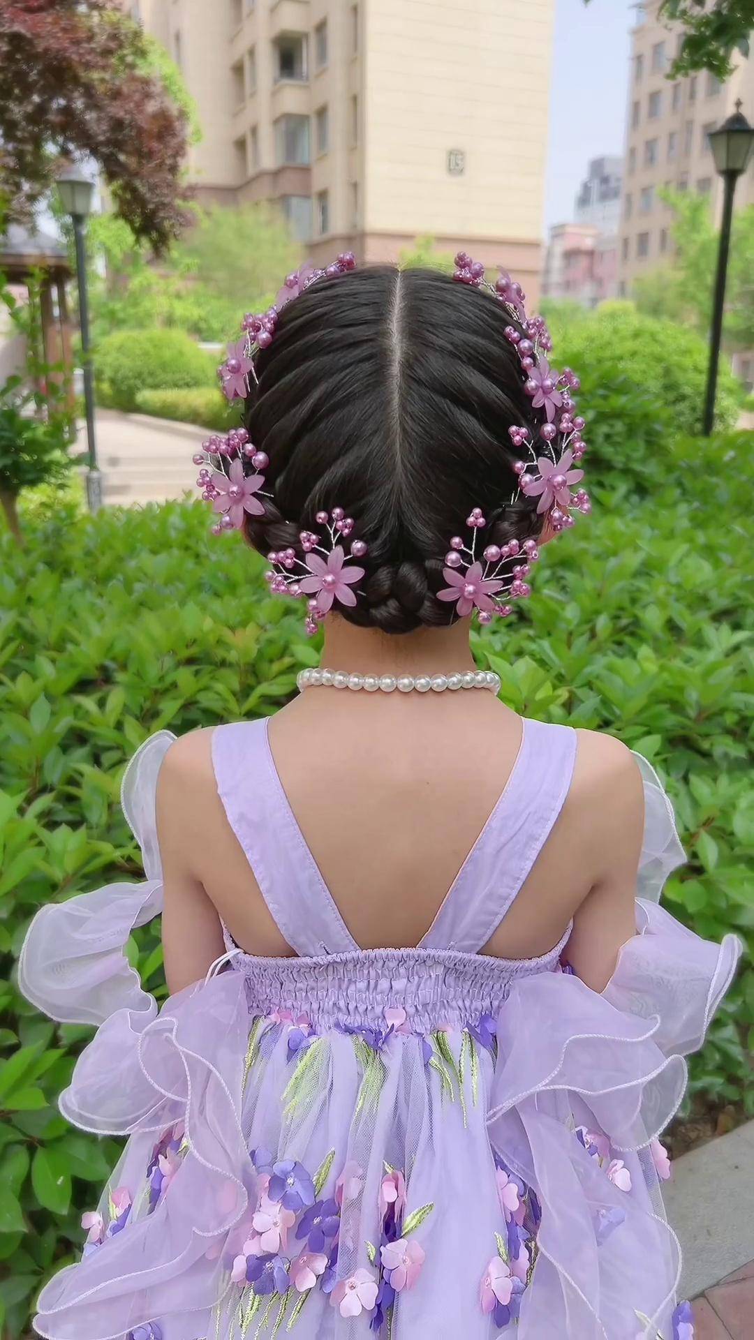 谁家的花仙子跑出来了六一儿童节发型儿童编发 编发教程 生女儿就是