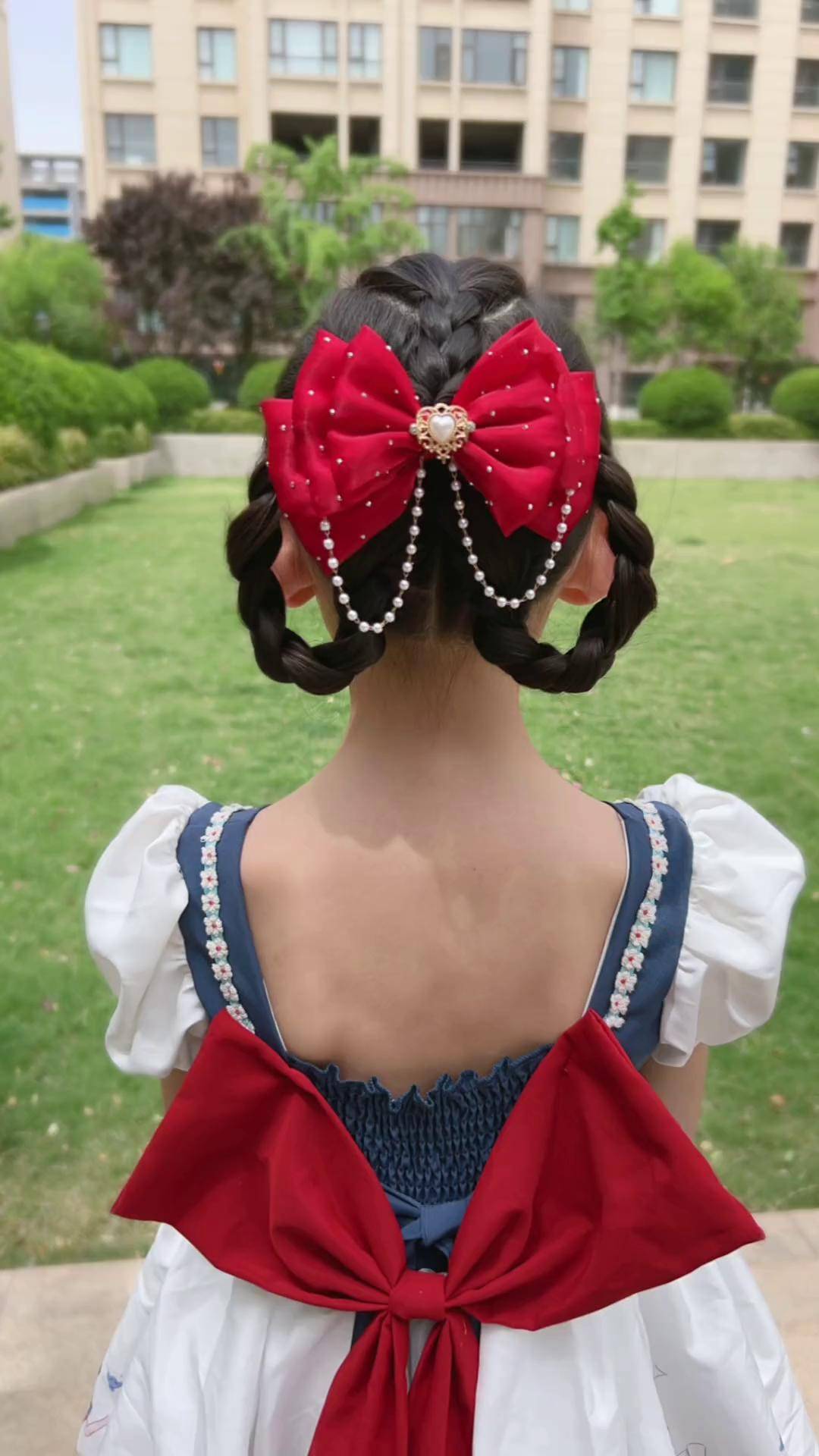儿童编发编发教程白雪公主生女儿就是用来打扮的 简单好看发型