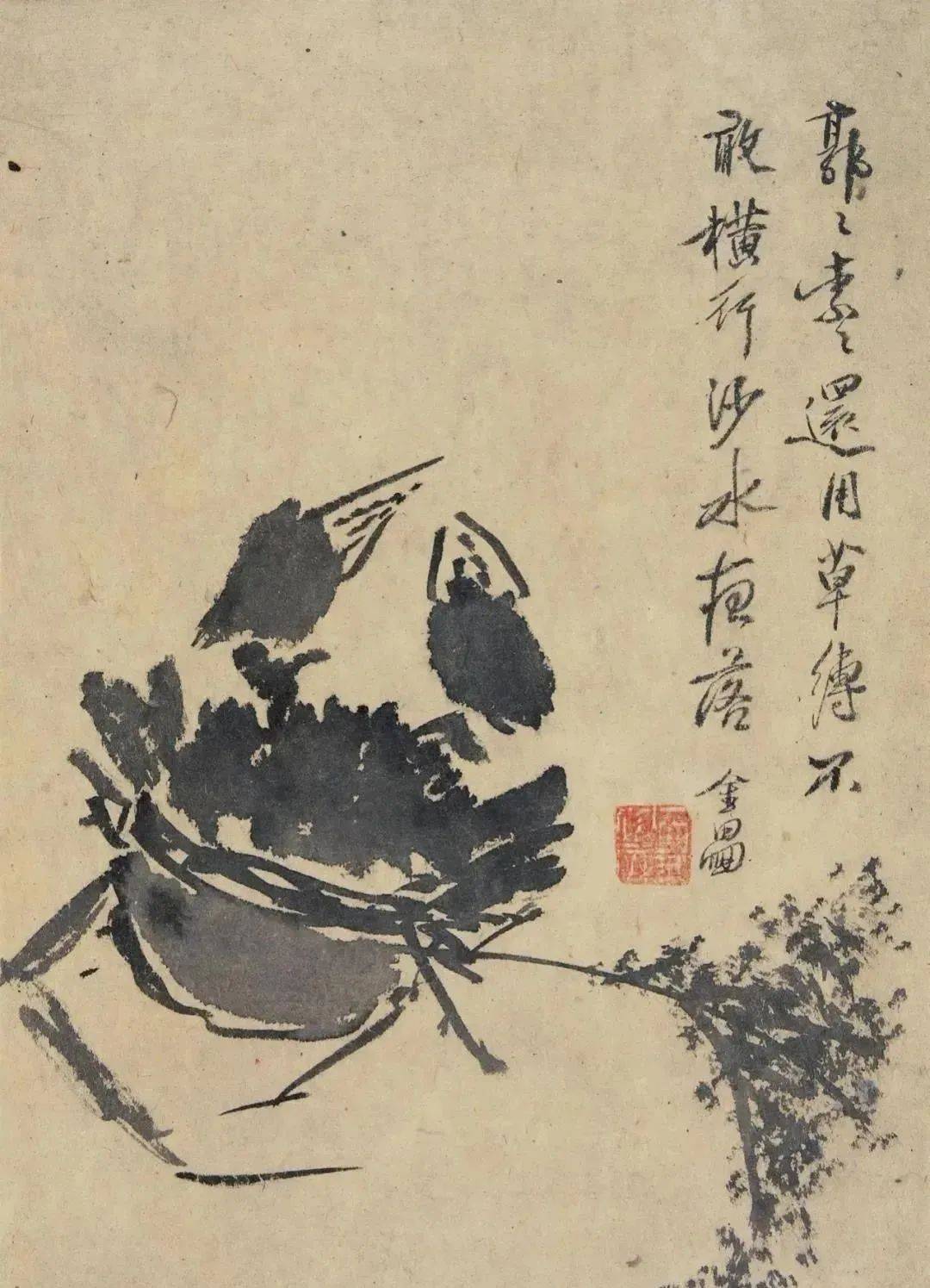 徐渭桃花大水滨茅屋老畸人