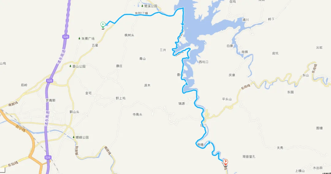 东阳江流经路线图图片