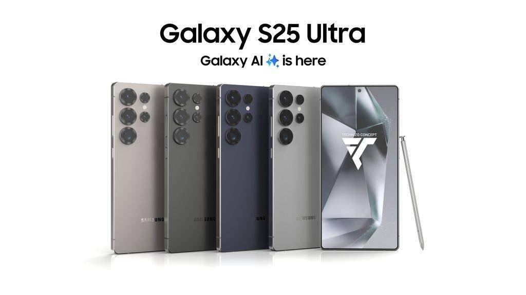 三星 Galaxy S25 Ultra 手机新渲染图曝光：4 种颜色