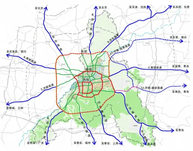 济南大北环准确位置图图片