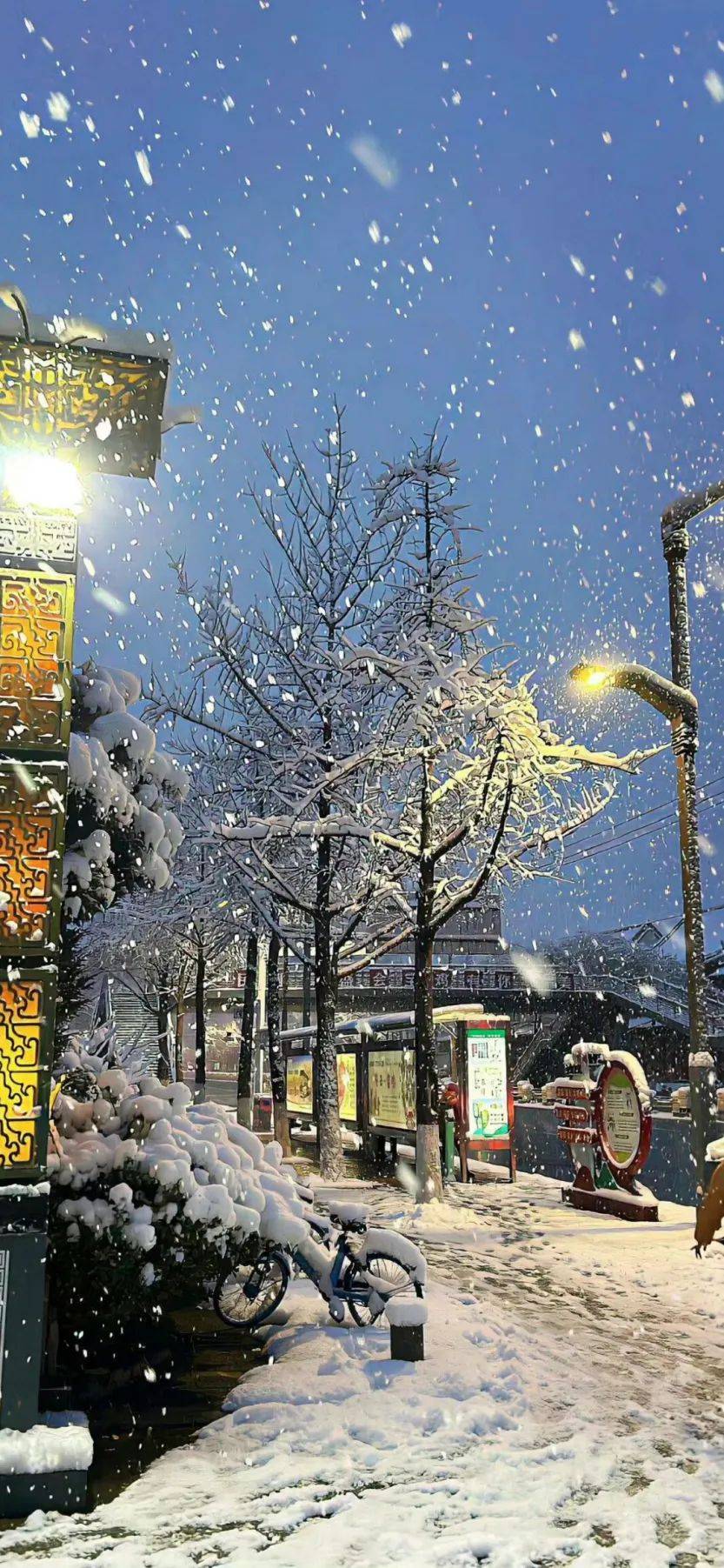 超有氛围感的下雪壁纸