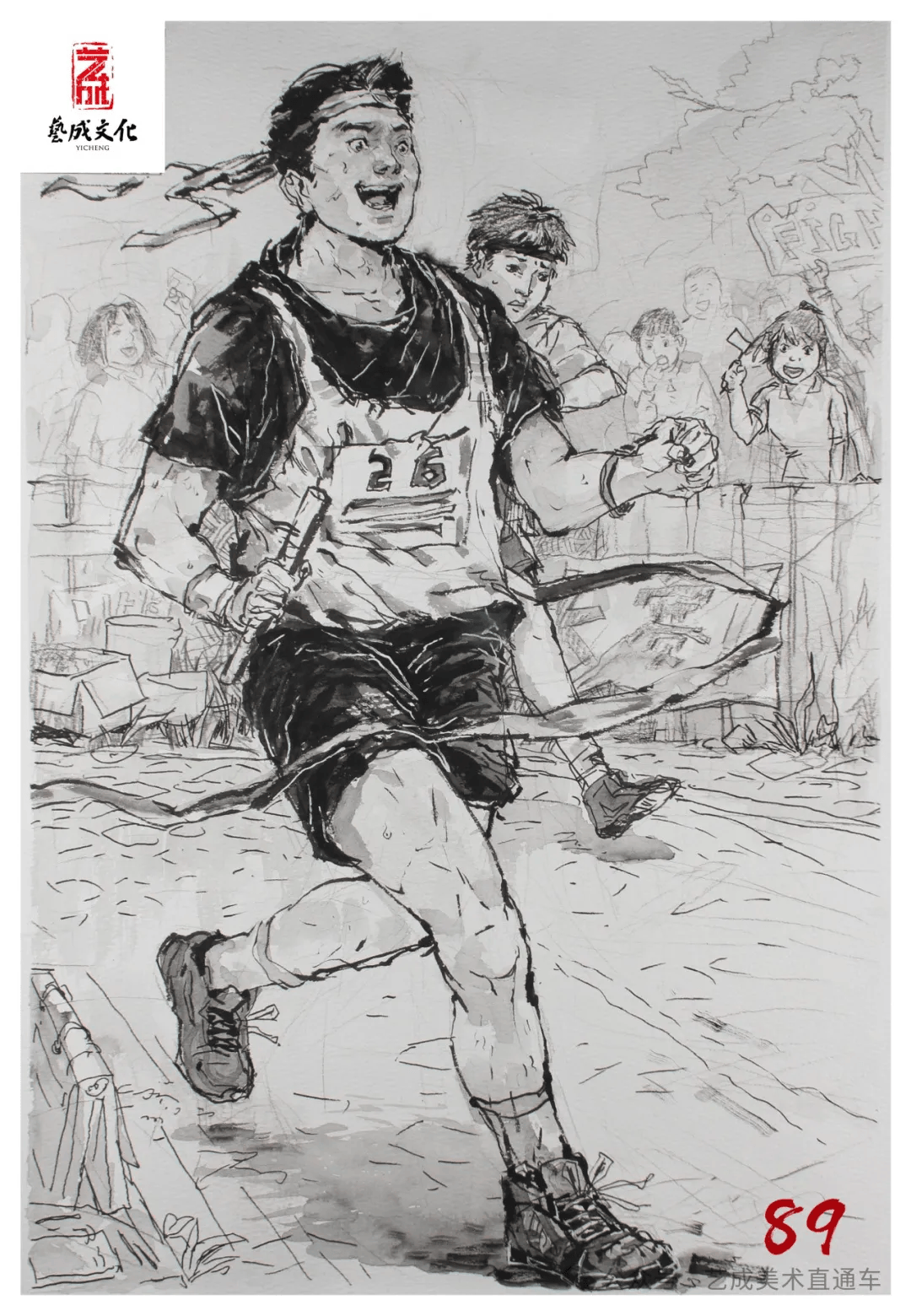 2025届广东艺成美术三模,速写高分卷