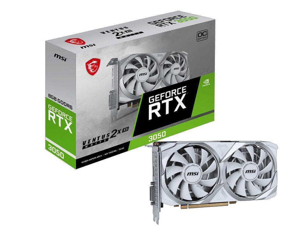 微星推出白色版万图师 RTX 3050 显卡：8GB 显存、128bit 位宽