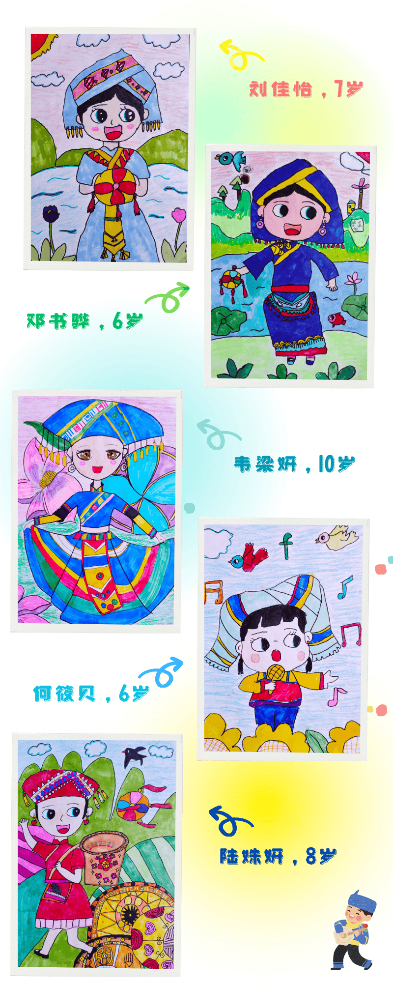 《刘三姐喊你来撩撩螺》丨【儿童画征集展示第一期】童心绘梦,发现