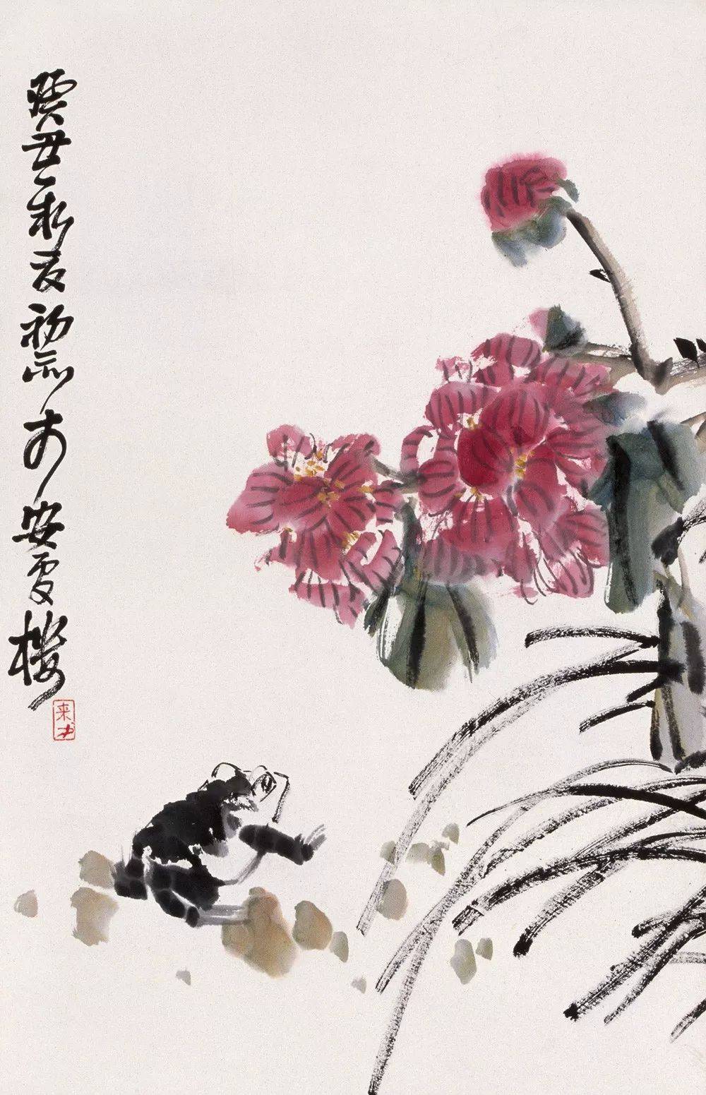 来楚生先生笔下的小青蛙,妙趣横生!