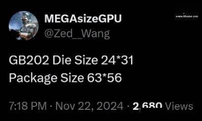 消息称英伟达 RTX 5090 显卡 GPU 尺寸比 RTX 4090 的大 22%