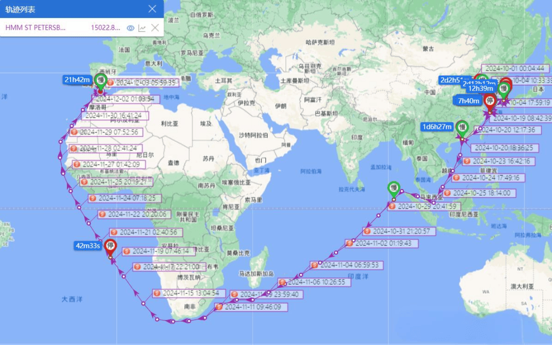 美国海运港口地图图片