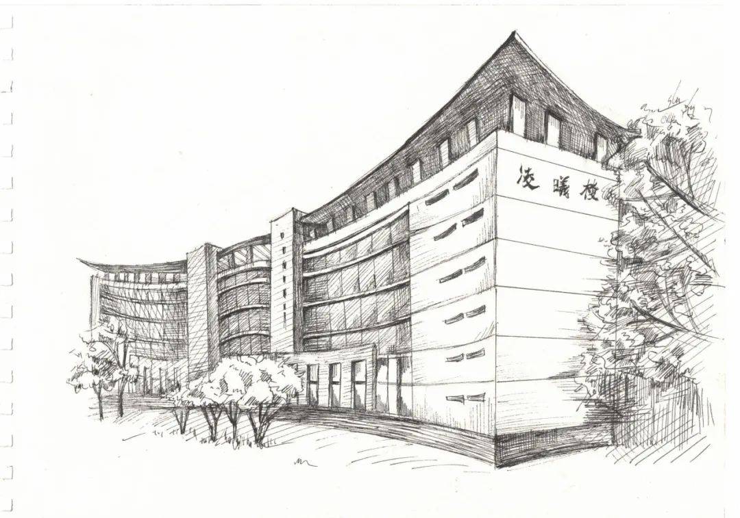 借李白诗命名,既切三逸路这一功能区域的大环境,又切教学楼功用,寓意"