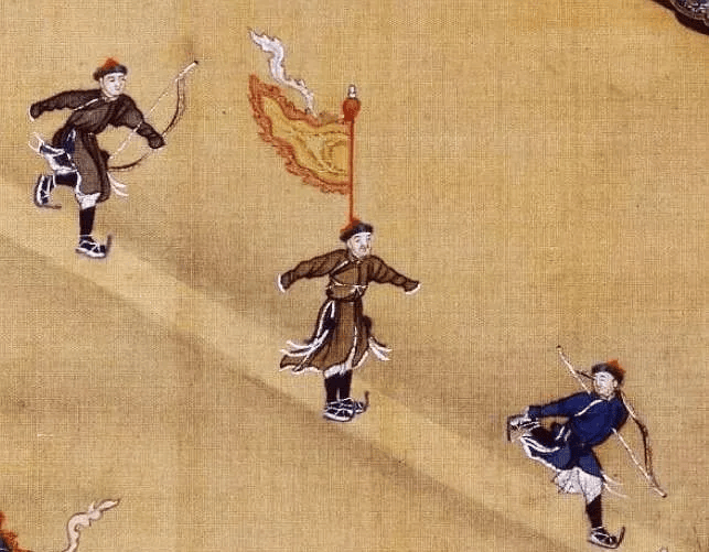 故宫收藏的《冰嬉图》,花样滑冰,盛况空前!_金昆_冰上_作品