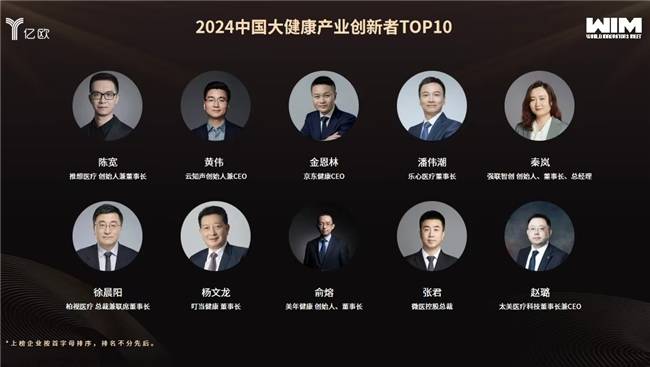 叮当健康荣获“2024中国大健康新质生产力代表企业TOP10”