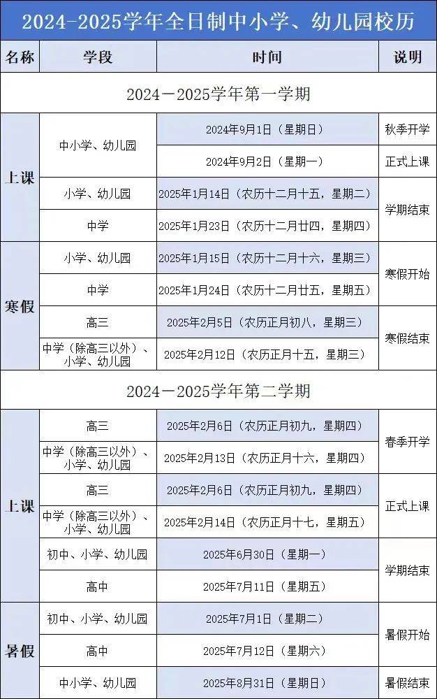 福州市中小学什么时候放寒假?_时间_幼儿园_指南