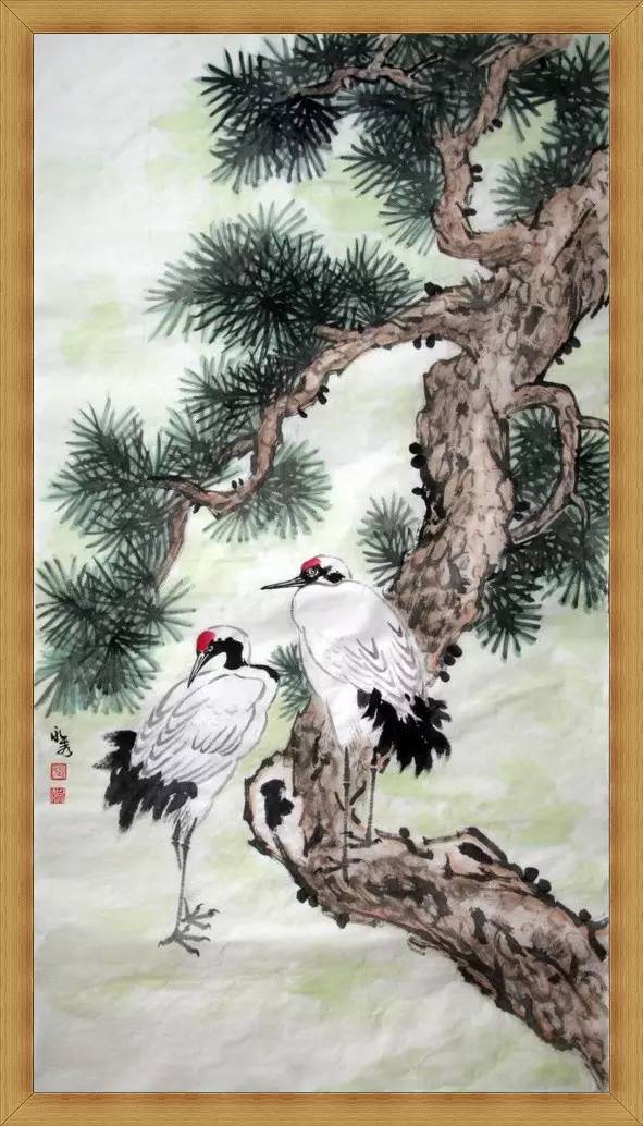 松鹤图,难得一见,太美了!