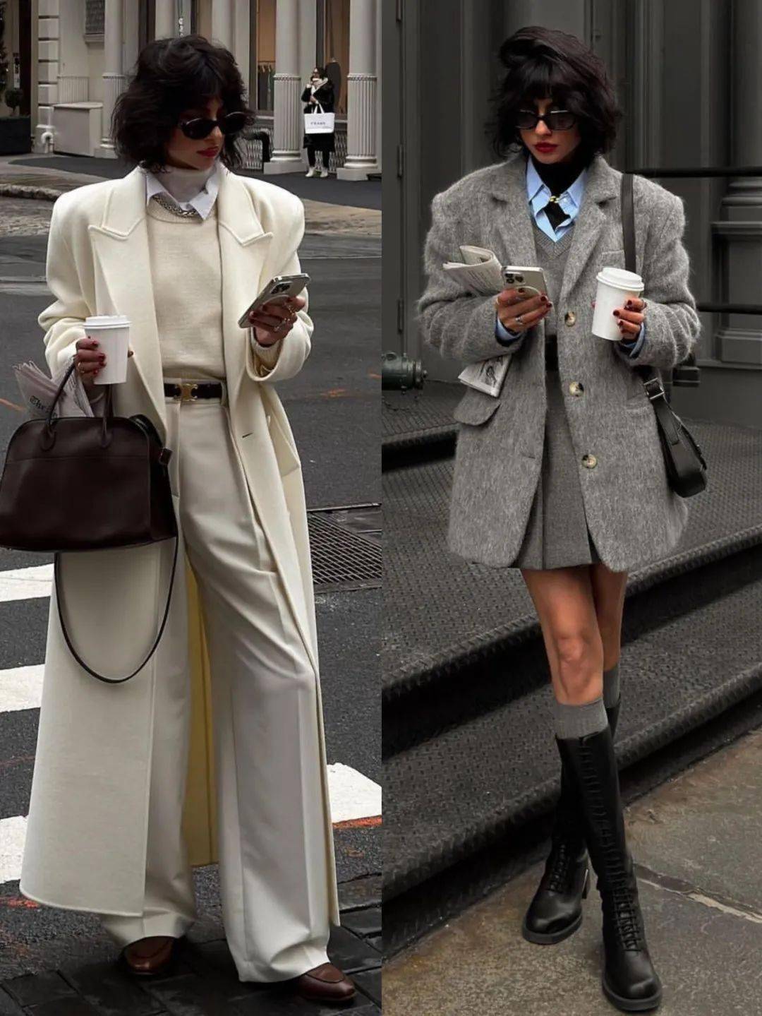 经典黑白灰穿搭,永不过时的高级