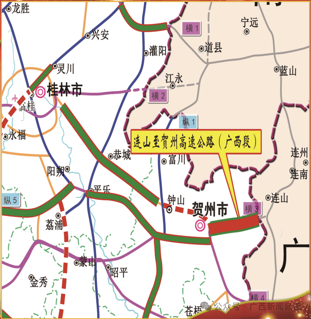 广西上横高速路线图图片