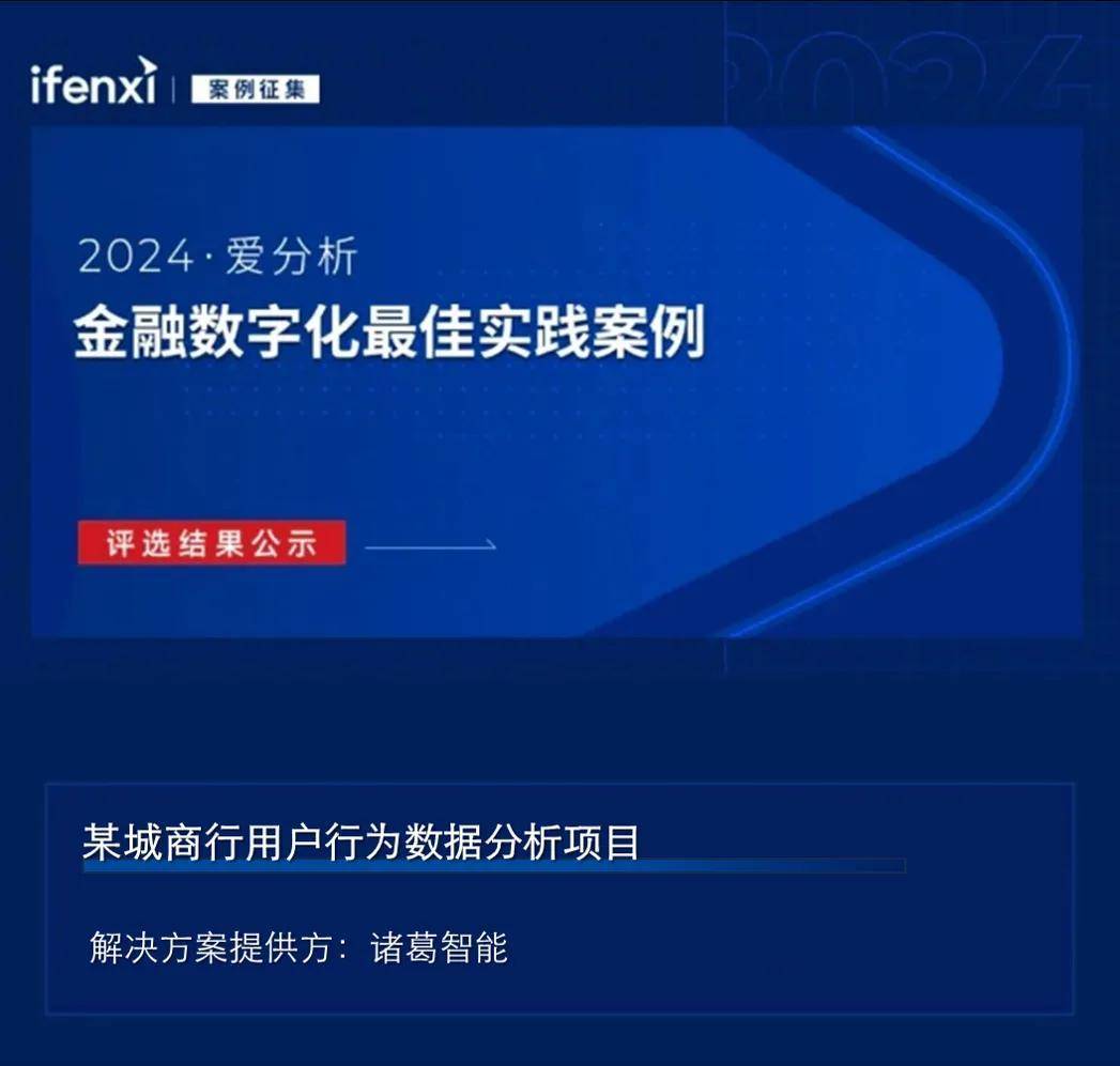 诸葛io助力城商行打造用户行为分析平台，斩获两项金融数字化大奖