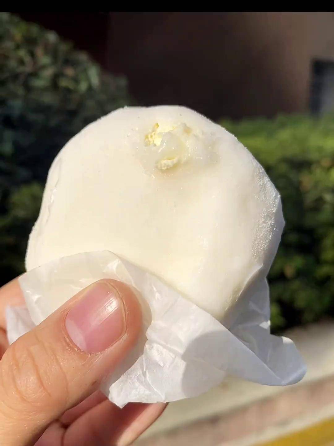 冻啃奶黄夹心的日式大福好扎实的口感