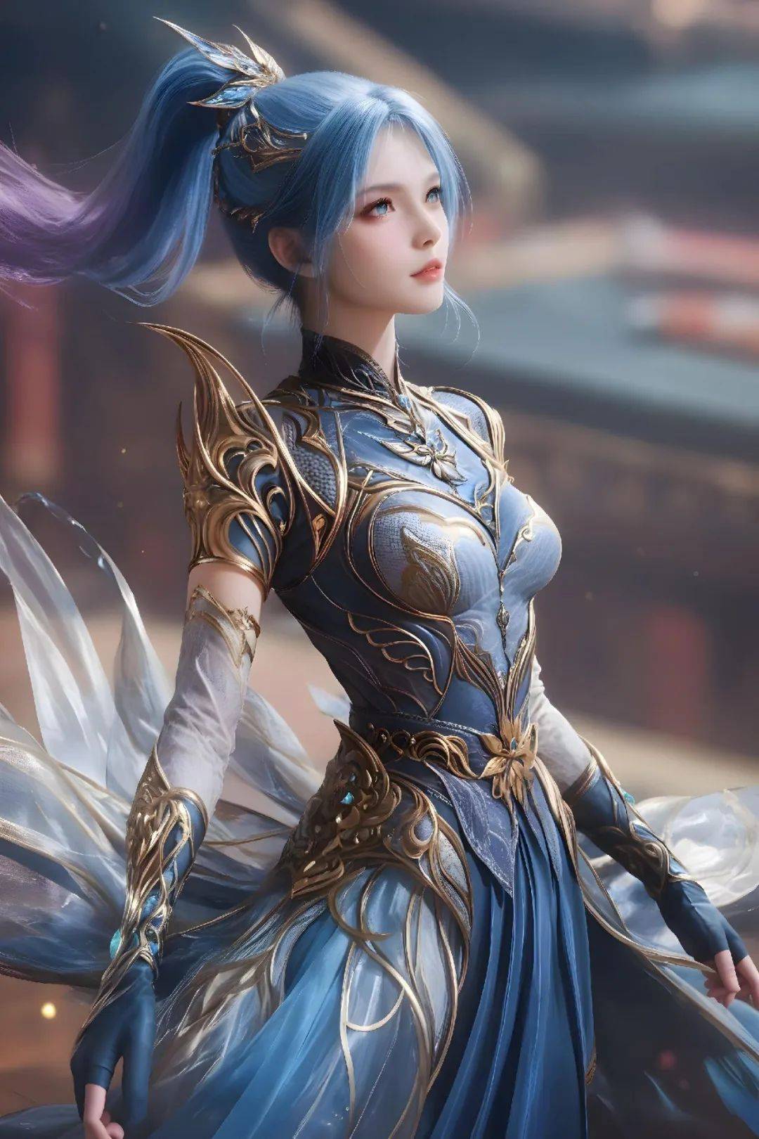 绝世唐门国漫女神王冬儿高马尾太美了真像唐三