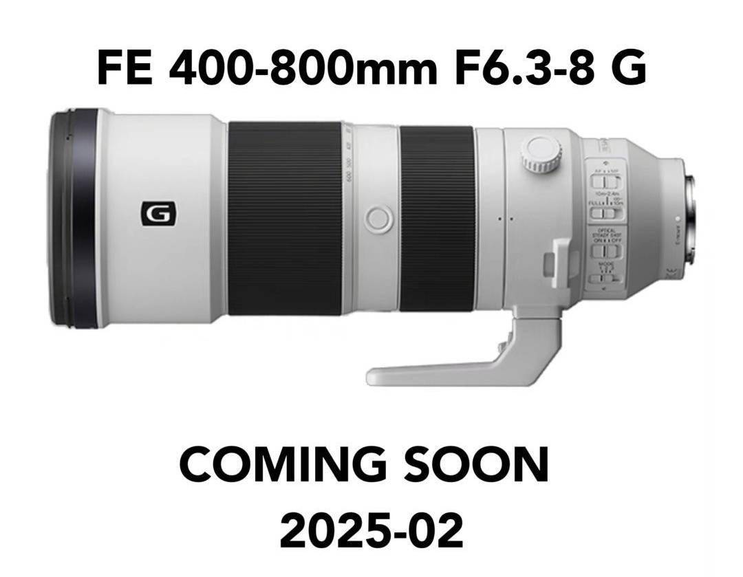 索尼 400-800mm f/6.3-8.0 G 镜头被曝 2999 欧元，2 月 26日发布