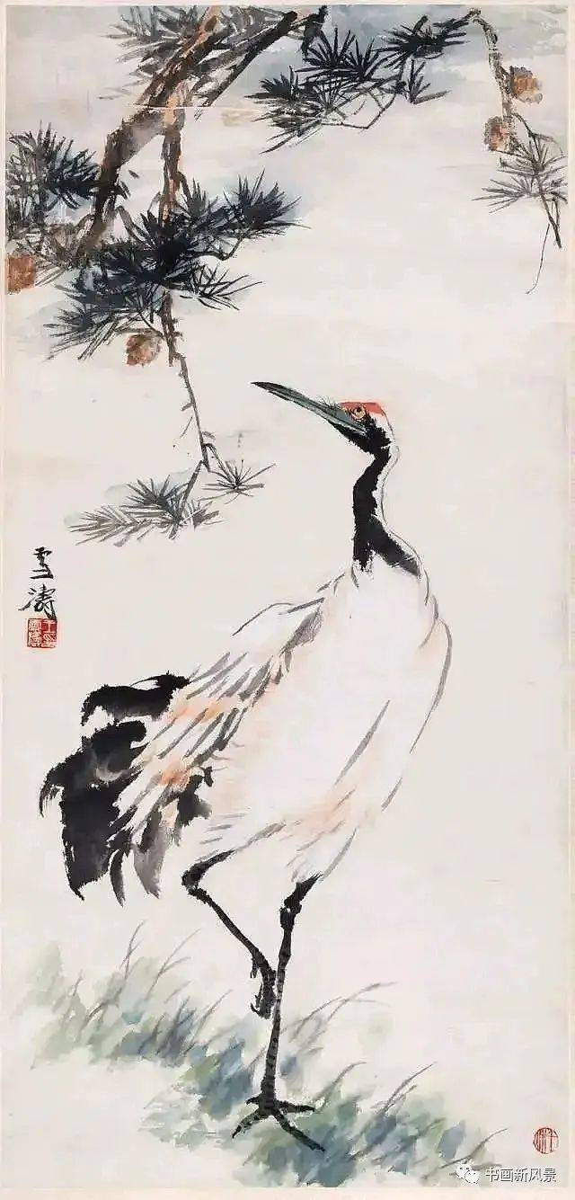 王雪涛画鹤