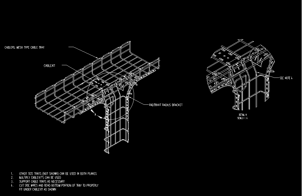 整理汇总了各种弱电工程桥架安装大样图cad格式