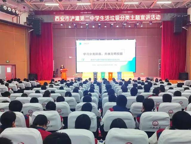 越早知道越好（垃圾分类进学校宣传主题）西安市浐灞第二中学开展垃圾分类主题宣讲活动，