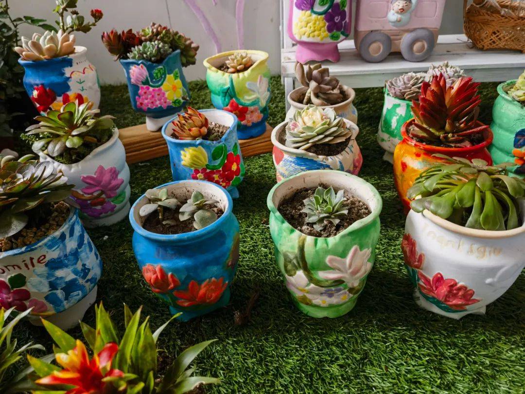 彭山区机关幼儿园开展植树节主题活动暨亲子盆栽展评