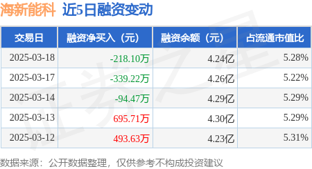 海新能科：3月18日融资买入707.31万元，融资融券余额4.24亿元