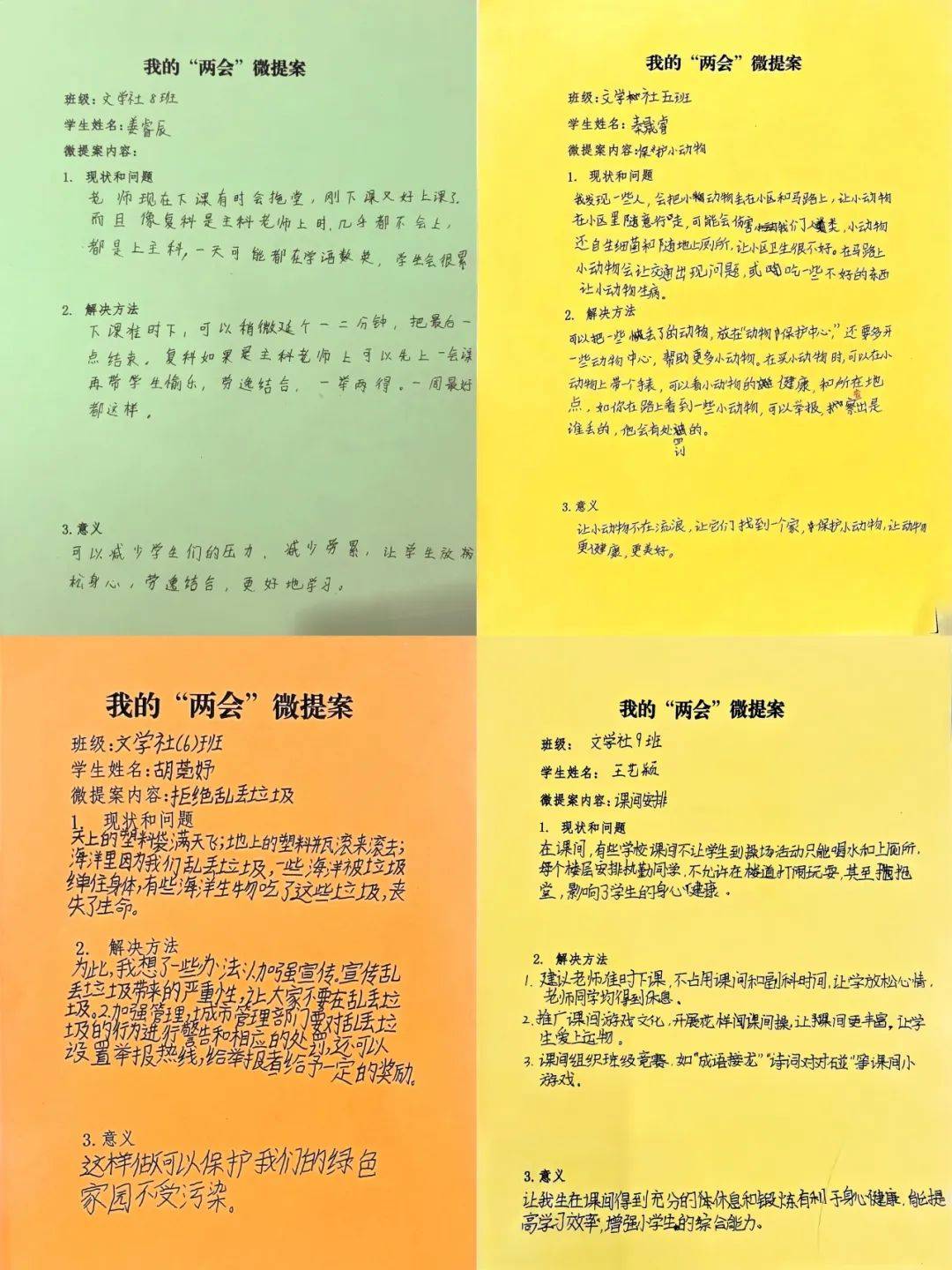 —市青少年宫文学社成功开展"两会小提案"实践活动