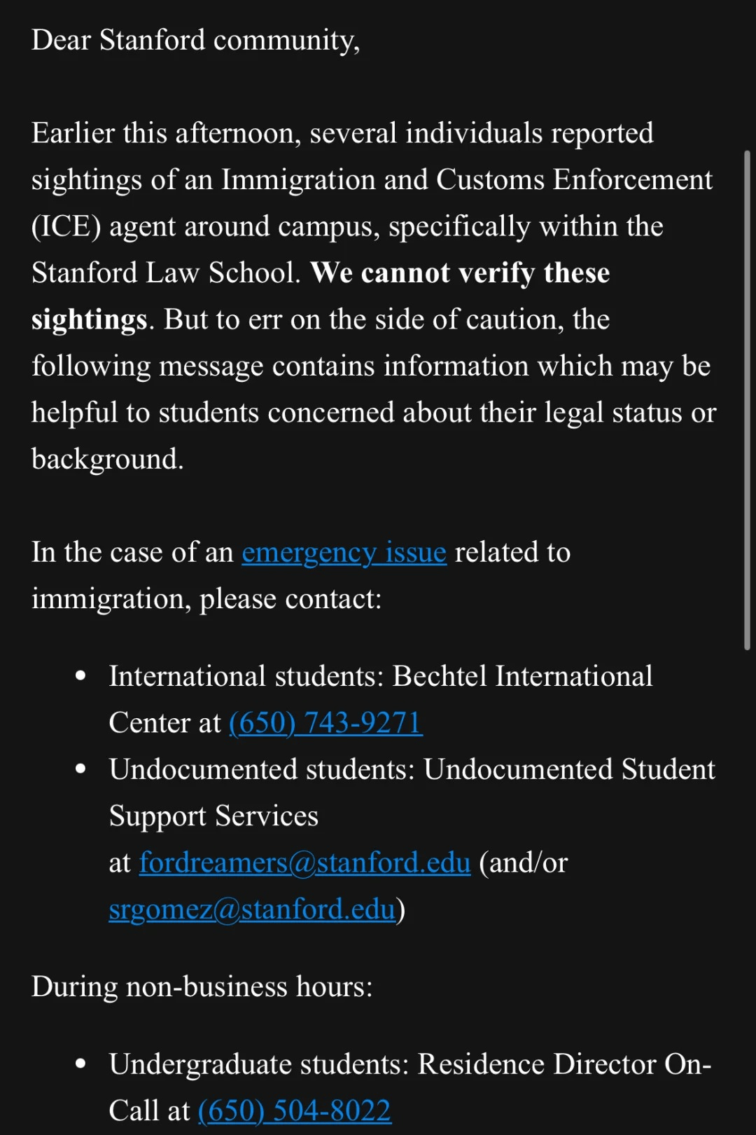 斯坦福大学中国国际生疑似被吊销签证？_搜狐网