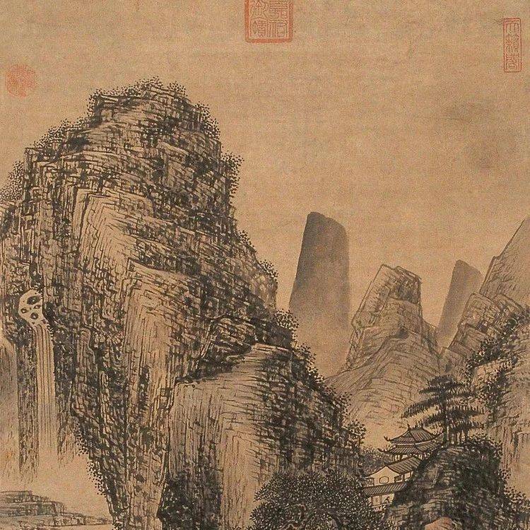 【名品视界】后梁 荆浩绘画作品欣赏_匡庐_五代_山水