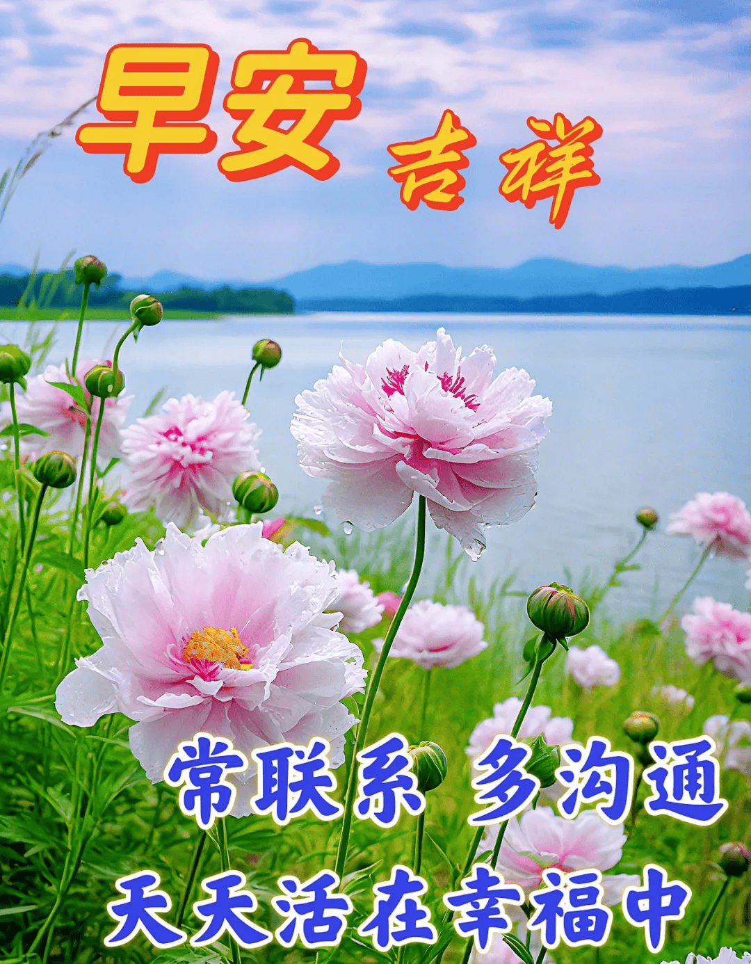 漂亮的清晨早安暖心问候祝福语好看表情包图片带字精选