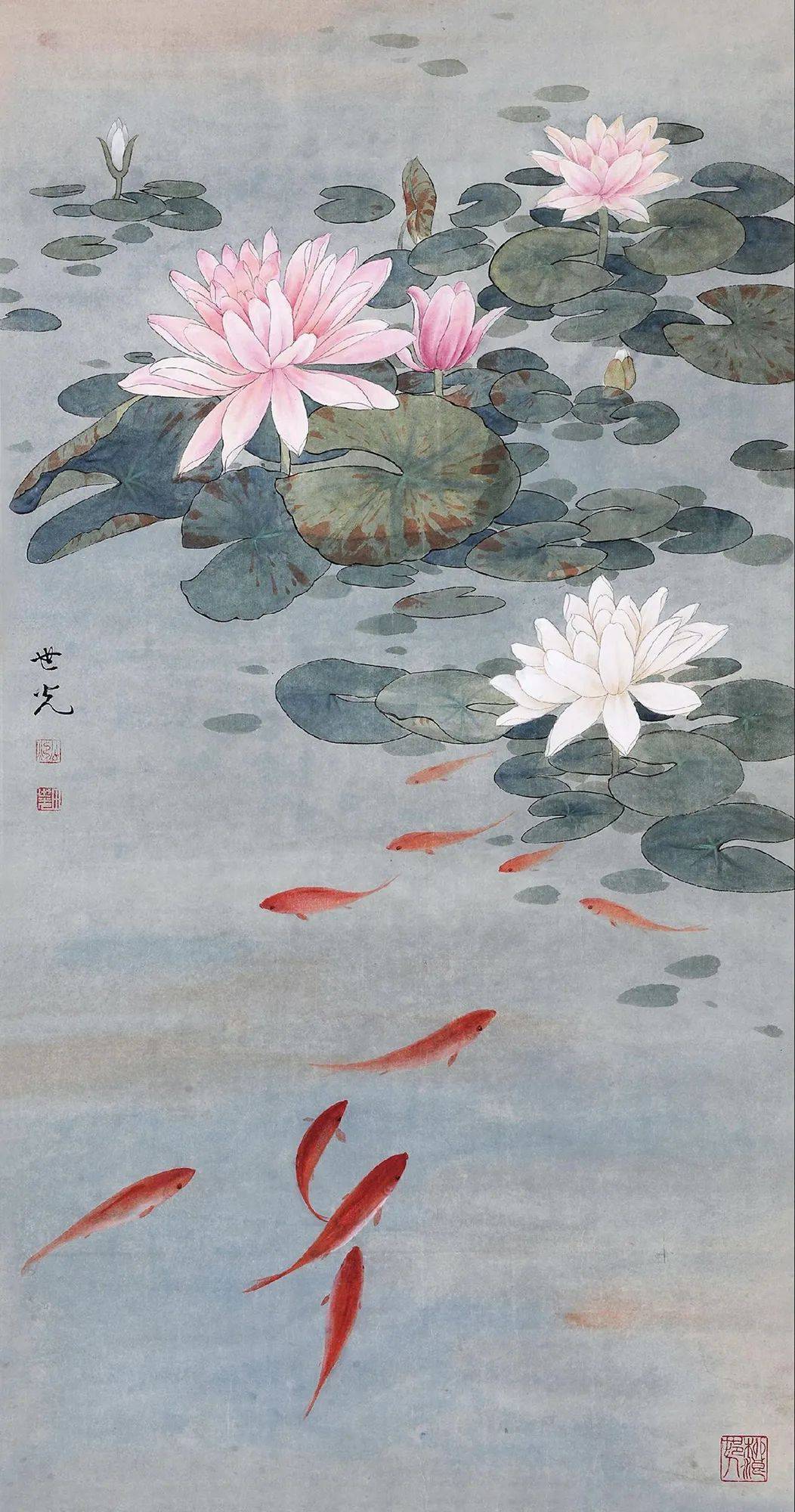 国画| 田世光笔下的小鱼儿，真快活！_搜狐网