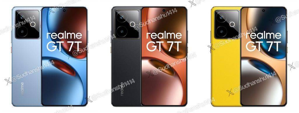 realme 真我 GT 7T 手机渲染图再曝：7000mAh 电池、5000 万主摄