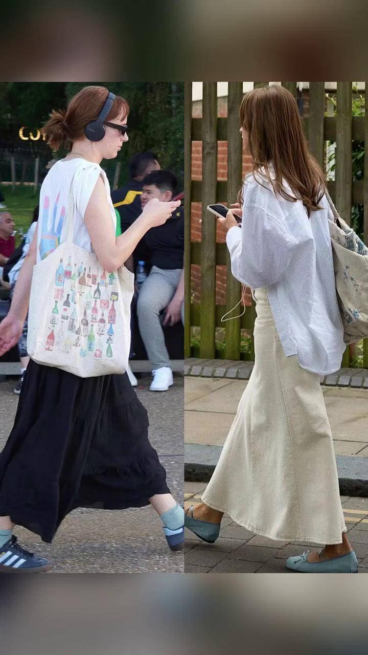 时髦帆布包街拍,太好搭配了!