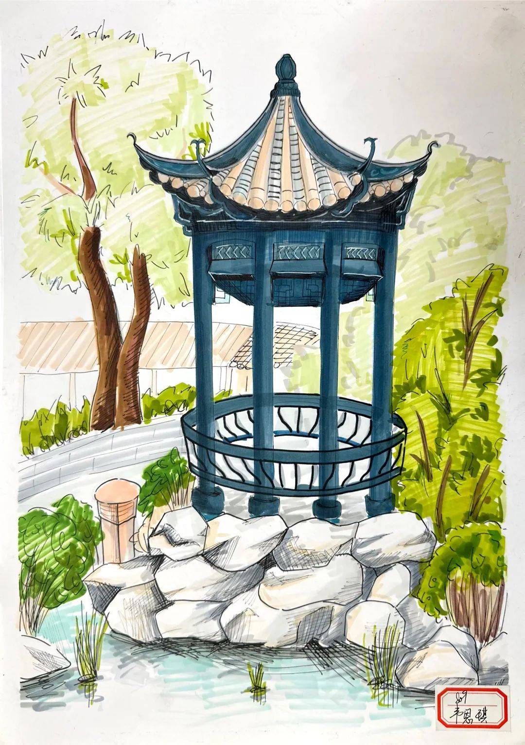 "丹青筑迹·匠心速写"现场绘画比赛:以笔为媒,绘