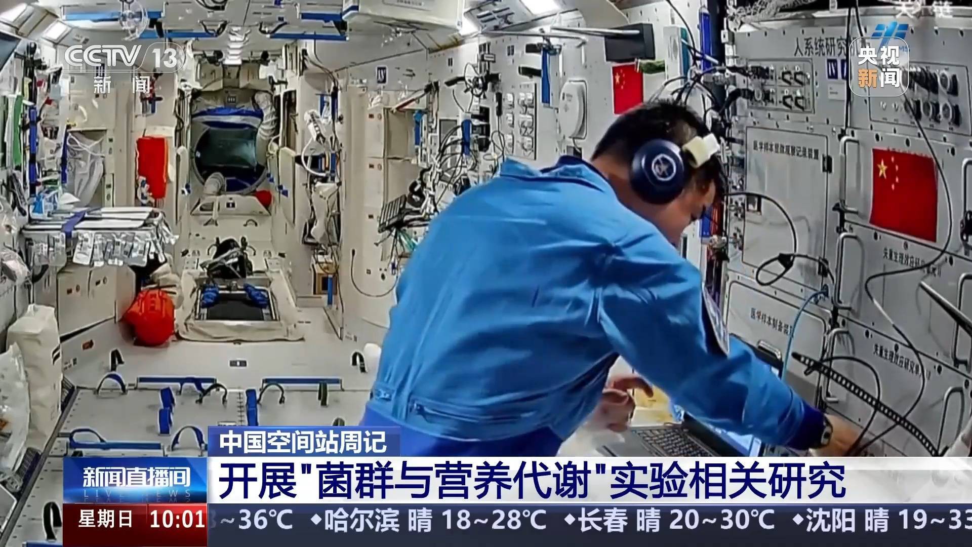 中国空间站一周新进展：航天医学、智能协作等多领域实验同步推进