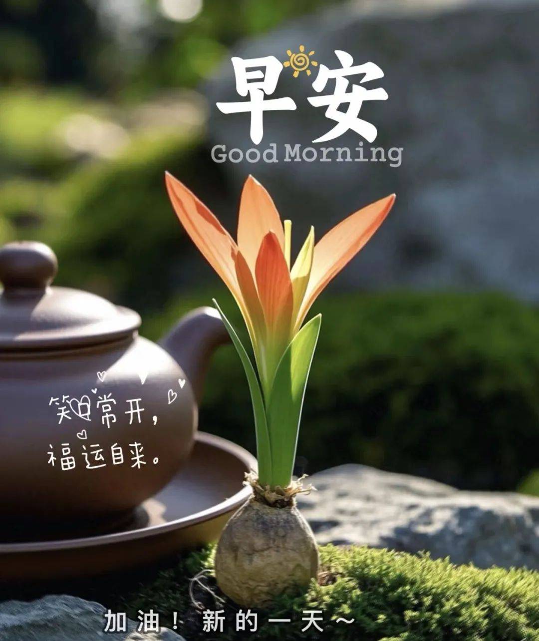 128张早安早上好唯美图片晨光吉祥新的一天随遇随喜随安